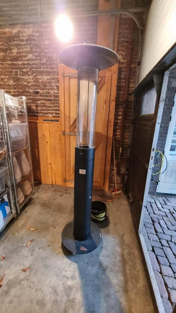 Green Flame Pellet Heater, Tuin en Terras, Terrasverwarmers, Zo goed als nieuw, Elektrisch, Vloer, Draaibaar, Waterbestendig, Ophalen
