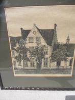 Litho T.G.M. van Hettinga Tromp /begijnhof Brugge 1929, Antiek en Kunst, Kunst | Litho's en Zeefdrukken, Ophalen of Verzenden