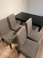 Uitschuifbare tafel met 4 stoelen, Huis en Inrichting, Tafels | Eettafels, Ophalen, Gebruikt, 100 tot 150 cm, 50 tot 100 cm