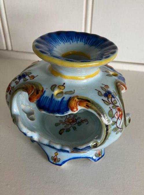 Antieke porseleinen kandelaar Sandor Kettenis Kunsthandel, Antiek en Kunst, Antiek | Vazen, Ophalen of Verzenden