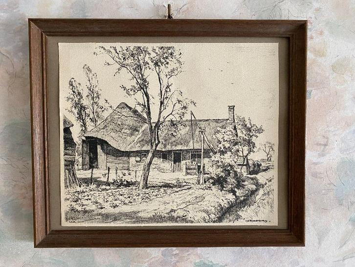 H.E.  . Roodenburg, Antiek en Kunst, Kunst | Litho's en Zeefdrukken, Ophalen of Verzenden