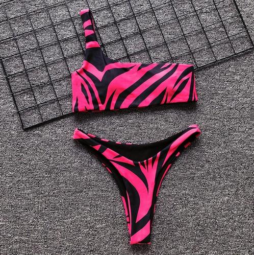 Roze zwart gestreepte bikini brazilian dames string vrouwen, Kleding | Dames, Badmode en Zwemkleding, Nieuw, Bikini, Verzenden