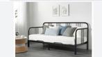 Bedbank van Ikea, Ophalen, Zwart, Tweepersoons, 140 cm