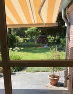 Zonnescherm 5m breed en 3m uitval., Ophalen, Gebruikt, 450 cm of meer, Elektrisch