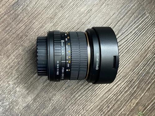 Samyang Fish-Eye CS 8 mm f3.5, A mount, Audio, Tv en Foto, Fotografie | Lenzen en Objectieven, Zo goed als nieuw, Groothoek Fisheye-lens