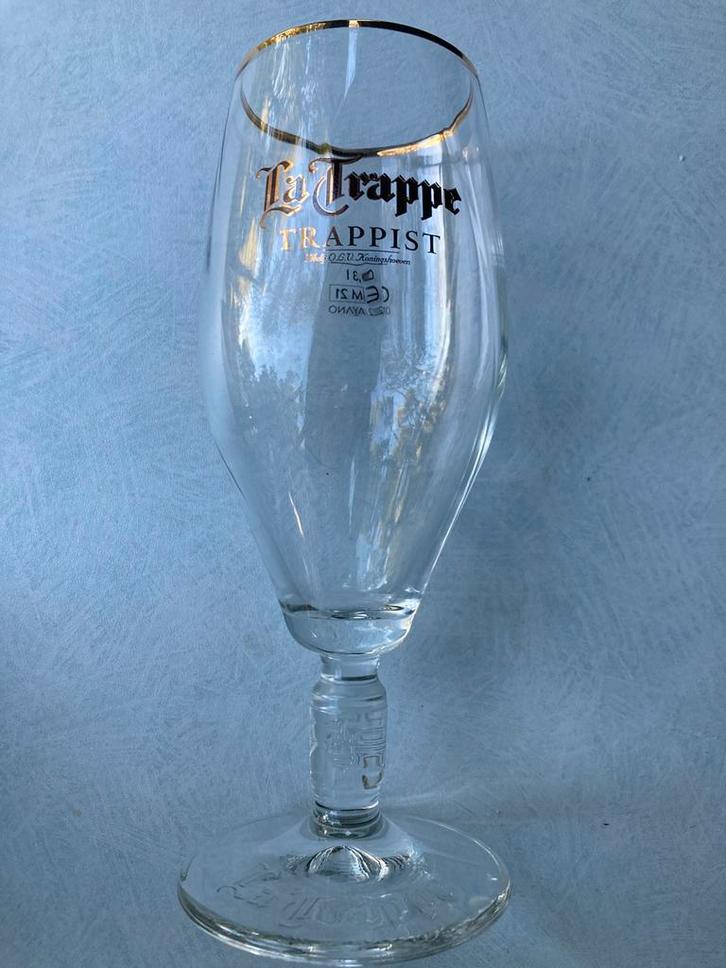 Bierglas la Trappe Trappist 0,3l Hoog 20 cm OLV koningshoeve, Verzamelen, Biermerken, Zo goed als nieuw, Glas of Glazen, La Trappe