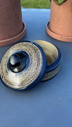 Vintage Houten Laksha Doos Uit Sri Lanka Donkerblauw - Lak, Ophalen of Verzenden