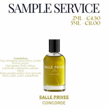 Sample service • SALLE PRIVEE - Concorde beschikbaar voor biedingen