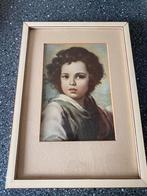 Vintage Lijst met Portret van Jongen, Ophalen of Verzenden