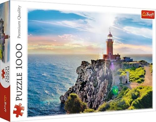 Trefl: Vuurtoren Griekenland 1000 stukjes, Hobby en Vrije tijd, Denksport en Puzzels, Nieuw, Legpuzzel, Ophalen of Verzenden