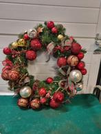 deurkrans groot kerst goud/rood / groen, Diversen, Kerst, Ophalen of Verzenden