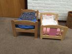 2 houten poppenbedden, poppenbed hout, Ophalen, Zo goed als nieuw, Meubelstuk of Keukentje