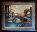 Originele Ets Belgische kunstenaar Lucien Dasselborne, Antiek en Kunst, Kunst | Schilderijen | Klassiek, Ophalen of Verzenden