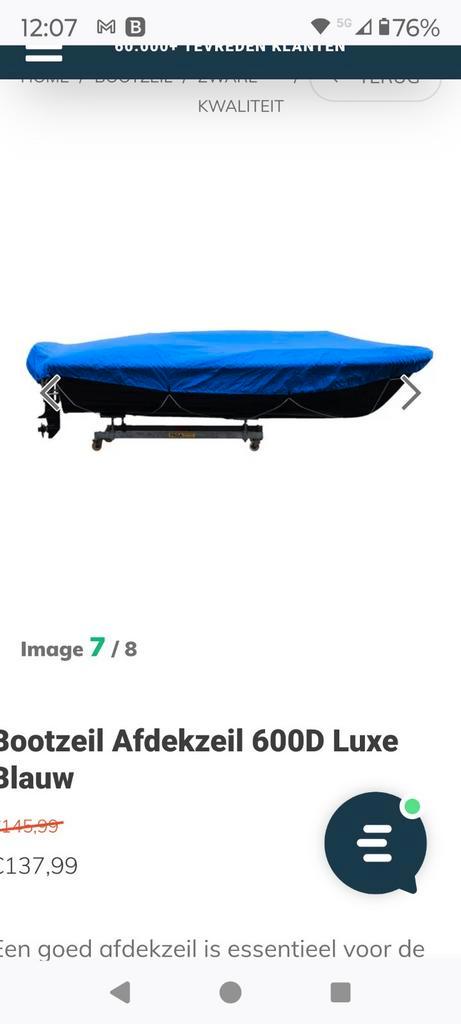 Boothoes Bootzeil ZGAN incl alle toebehoren, Watersport en Boten, Accessoires en Onderhoud, Zo goed als nieuw, Overige typen, Ophalen