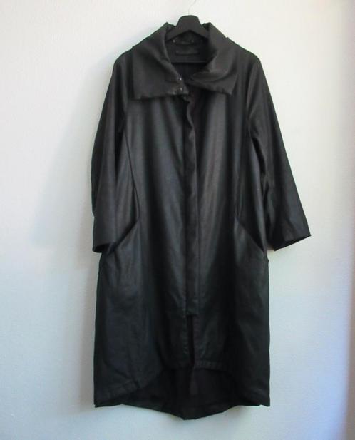 Annette Görtz: Zwarte jas met afneembare bontkraag - mt 40, Kleding | Dames, Jassen | Zomer, Zo goed als nieuw, Maat 38/40 (M)