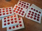 Rode sjieke knopen, 48 kleine en 59 grotere, Ophalen of Verzenden, Nieuw, Knoop of Knopen