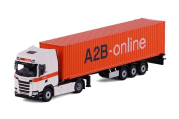 A2B-Online Scania S Highline met Containerchassis 1:50