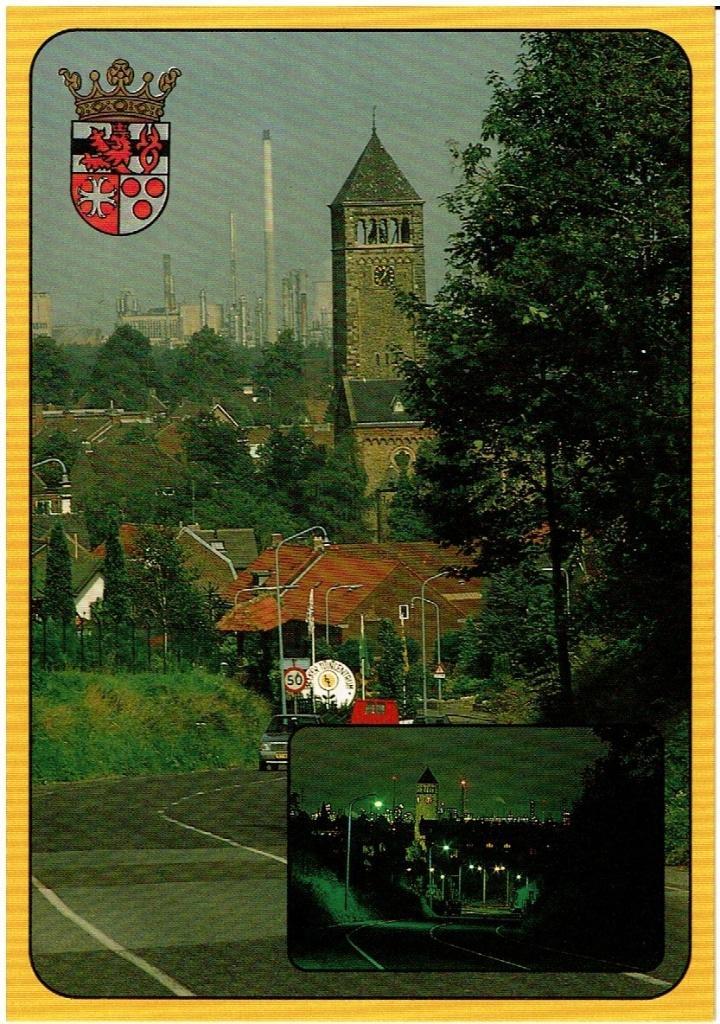 Ansichtkaart Beek, St. Martinustoren, de Adsteeg, Verzamelen, Ansichtkaarten | Nederland, Ongelopen, Limburg, 1980 tot heden, Ophalen of Verzenden