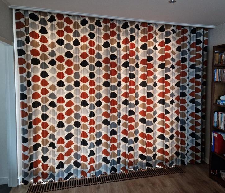 Wave gordijnen vintage design, Huis en Inrichting, Stoffering | Gordijnen en Lamellen, Zo goed als nieuw, 200 cm of meer, 200 cm of meer