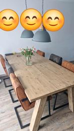 Eettafel en stoelen, Ophalen, Gebruikt, 100 tot 150 cm, 200 cm of meer