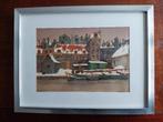 Jan Korthals, mooie zeefdruk Amsterdam Prinseneiland, Ophalen of Verzenden