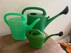 3 groene gieters plantengieters tuingieters watergieter, Ophalen of Verzenden, Zo goed als nieuw, Kunststof