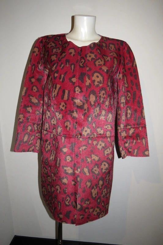 Marccain leren jas baggy model jaguar print mooie tinten 3/M, Maat 38/40 (M), Verzenden, Zo goed als nieuw, Marccain