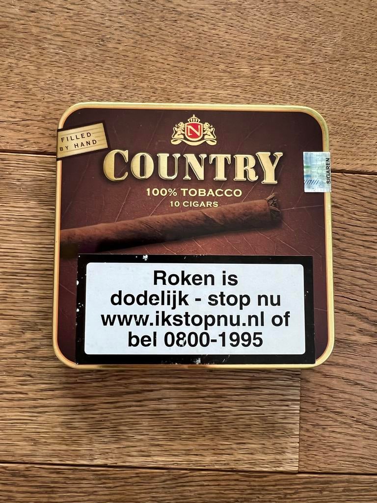 Country Tobacco sigarenBlik, Verzamelen, Blikken, Ophalen of Verzenden, Gebruikt, Overige, Overige merken