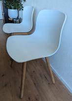 HAY AAC12 wit met eikenhout 2x, Huis en Inrichting, Stoelen, Twee, Wit, Zo goed als nieuw, Ophalen