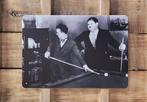 Laurel and Hardy poolen biljart reclamebord van metaal deco, Info@deconoord.nl, Deco Noord, Nieuw, Ophalen of Verzenden