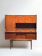 Vintage Midcentury Teak Highboard, Ophalen of Verzenden, Zo goed als nieuw