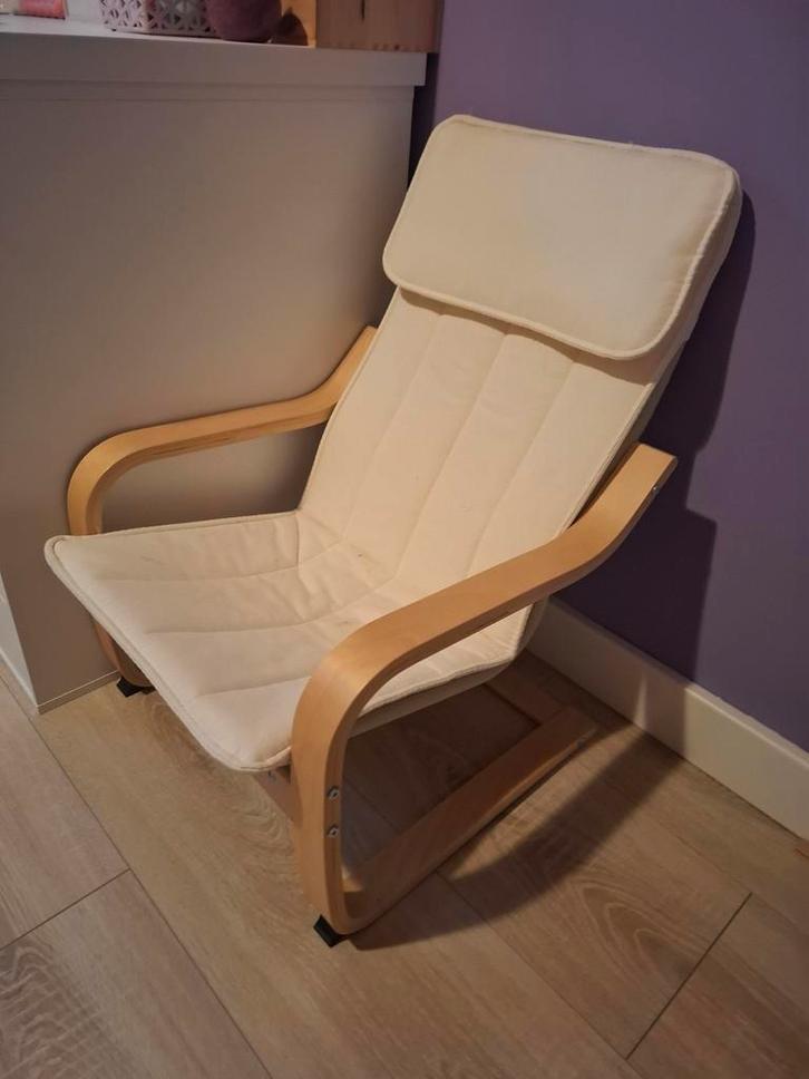 Ikea Kinderstoel - Comfortabel en Stijlvol, Huis en Inrichting, Fauteuils, Gebruikt, Hout, Stof, Minder dan 50 cm, Minder dan 75 cm