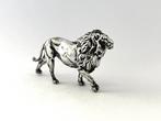Prachtige massief zilveren Leeuw miniatuur., Antiek en Kunst, Ophalen of Verzenden, Zilver