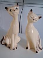 Set van 2 vintage katten jaren 70 beeld, Ophalen of Verzenden, Zo goed als nieuw, Dier