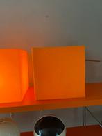 Heico Space Age Oranje Kubuslampen - Set van 2 stuks.  Retro, Ophalen of Verzenden, Minder dan 50 cm