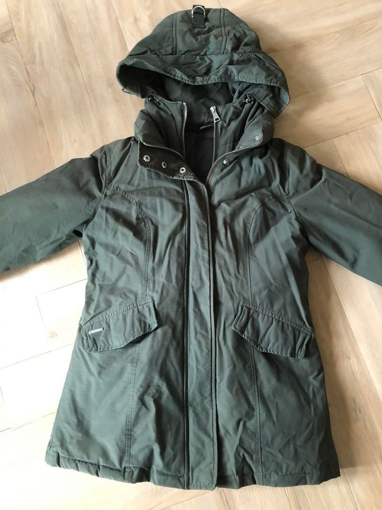 Airforce groene 2 pocket winterjas mt XS, Airforce, Ophalen of Verzenden, Maat 34 (XS) of kleiner, Gedragen