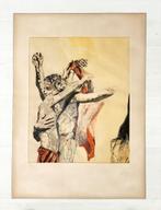 Litho 'Verstrengelde figuren' van Gerti Bierenbroodspot 1974, Antiek en Kunst, Kunst | Litho's en Zeefdrukken, Ophalen of Verzenden