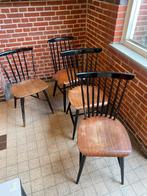 Spijlenstoel set Tapiovaara ‘60 vintage opknap Pastoe 4, Ophalen, Gebruikt, Zwart, Vier