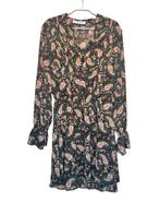 By Clara Jurk Maat L Zwart Multikleur Paisley Bloemen Mini, Verzenden, Maat 42/44 (L), Zo goed als nieuw, By Clara