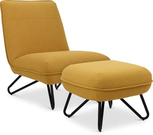 Fauteuil Lanterfant Jeroen ( met voetenbank), Huis en Inrichting, Fauteuils, Nieuw, Metaal, Stof, 50 tot 75 cm, Minder dan 75 cm