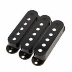 3 Zwarte Single Coil Pickup Covers voor Stratocaster NIEUW !, Nieuw, Elektrische gitaar, Ophalen of Verzenden