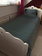 Kinder- tienerbed wit. 200cmx90cm, Ophalen, 90 cm, Eenpersoons, Wit