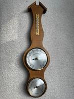 Vintage Houten Weerstation met Thermometer & Barometer, Huis en Inrichting, Woonaccessoires | Thermometers, Ophalen of Verzenden
