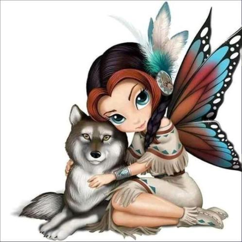 Diamond Painting nr 198 animatie OP=OP, Hobby en Vrije tijd, Knutselen, Nieuw, Materiaal, Ophalen