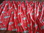 Vintage gordijnen rood met zebra, Huis en Inrichting, Stoffering | Gordijnen en Lamellen, Ophalen of Verzenden, Rood, 50 tot 100 cm