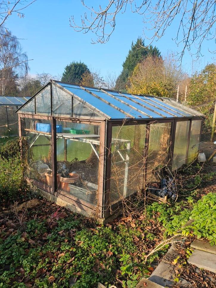 Gebruikte Glazen Kweekkas, Tuin en Terras, Kassen, Gebruikt, Kweekkas, Aluminium, Glas, Ophalen