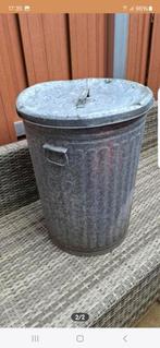 Grote hoge zinken emmer met deksel, Tuin en Terras, Bloembakken en Plantenbakken, Ophalen, Zo goed als nieuw