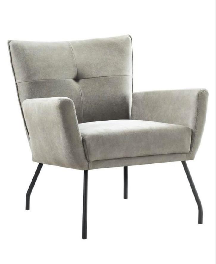 INHOUSE Design Eetkamerstoelen Rantio XL grijs (4x) NieuwSt., Huis en Inrichting, Stoelen, Zo goed als nieuw, Vier, Leer, Metaal