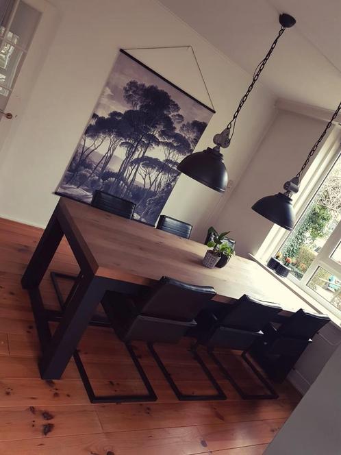 Tafel + stoelen tekoop, Huis en Inrichting, Complete eetkamers, Zo goed als nieuw, Ophalen