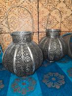 Mooie oosterse lampionnen / home decoratie / boho, Huis en Inrichting, Woonaccessoires | Vazen, Ophalen of Verzenden, Blauw, Glas